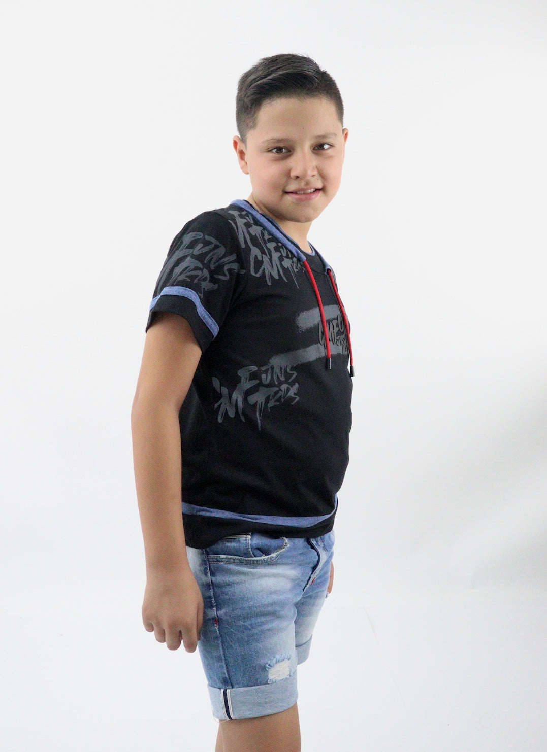 Playera manga corta con estampado