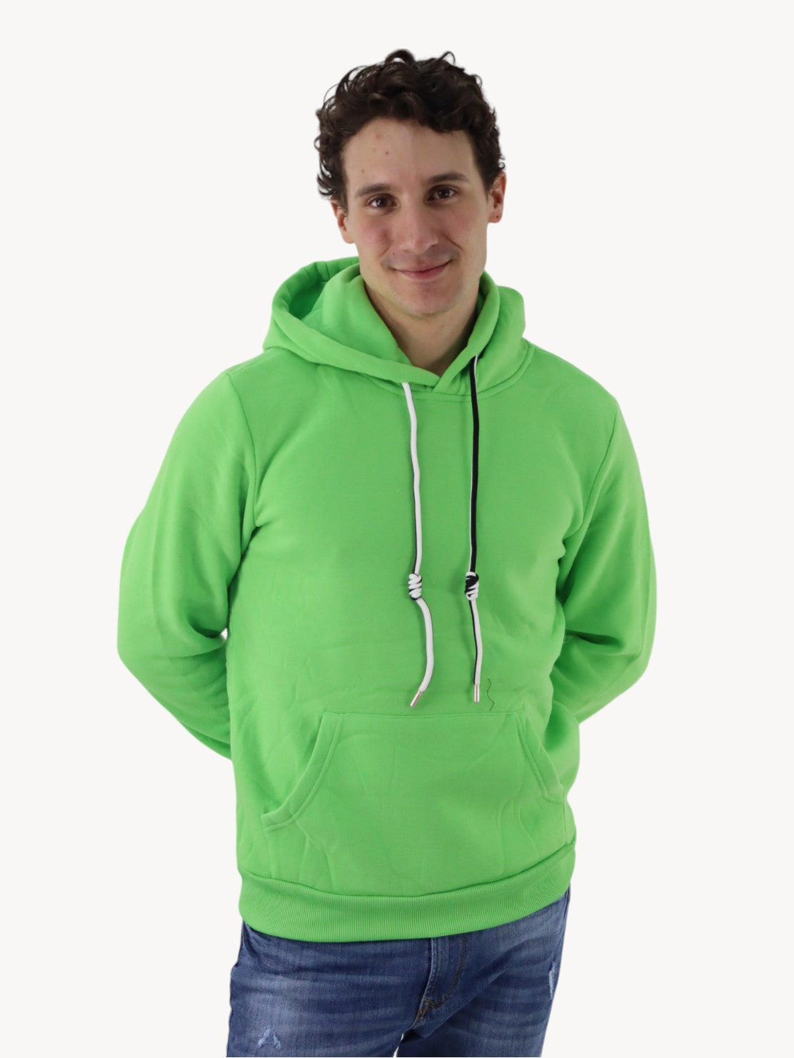 Hoodie unisex verde neón