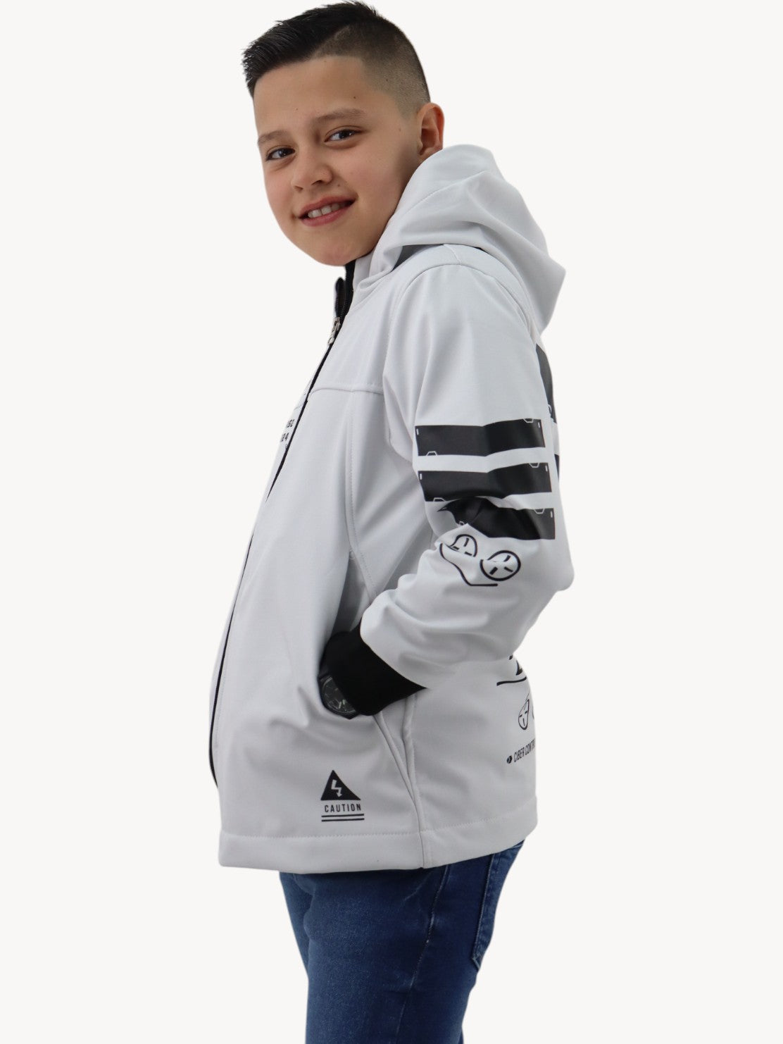 Chamarra de felpa con estampado