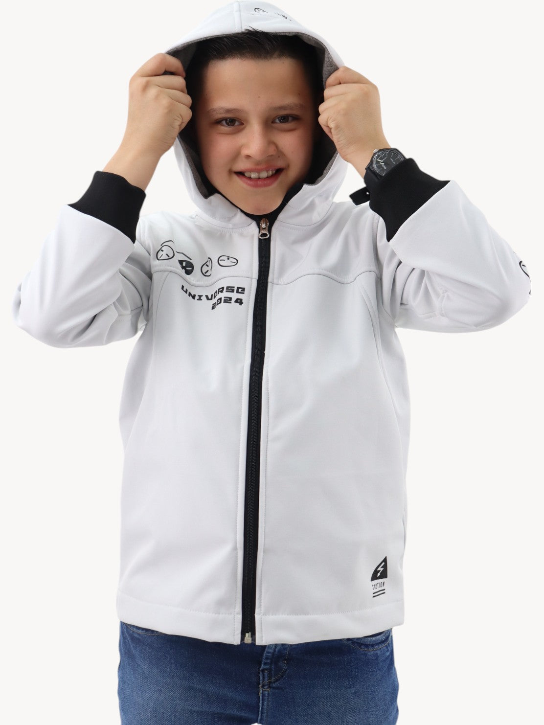 Chamarra de felpa con estampado