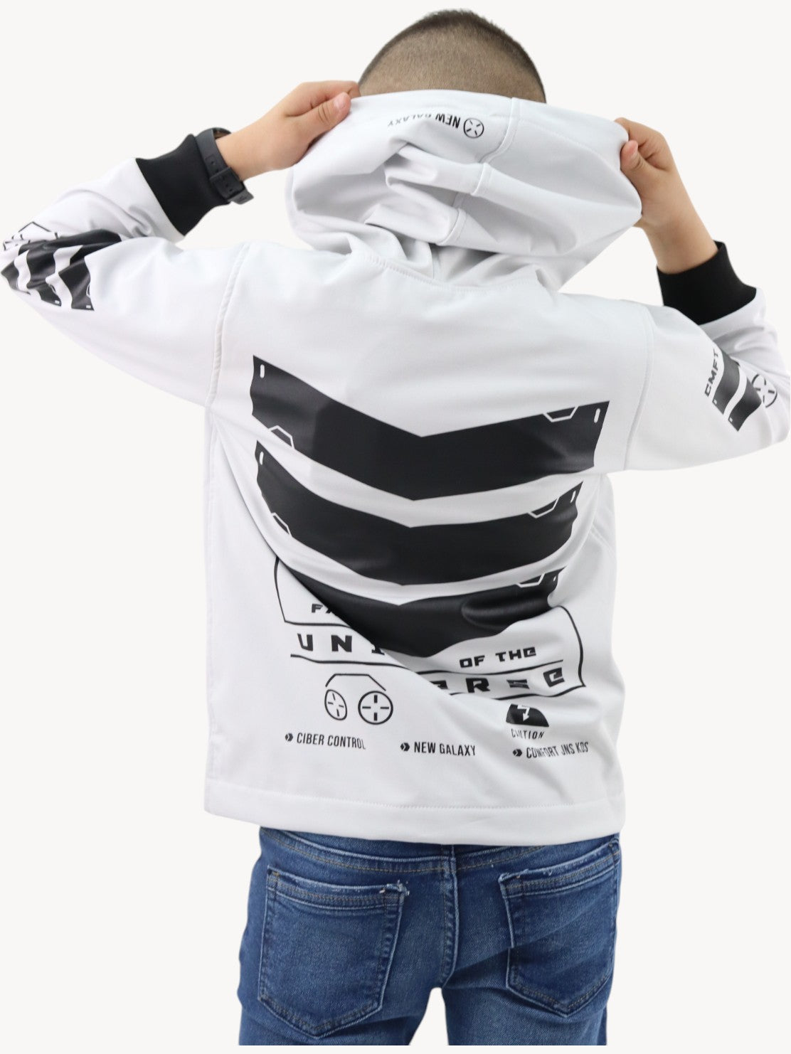 Chamarra de felpa con estampado