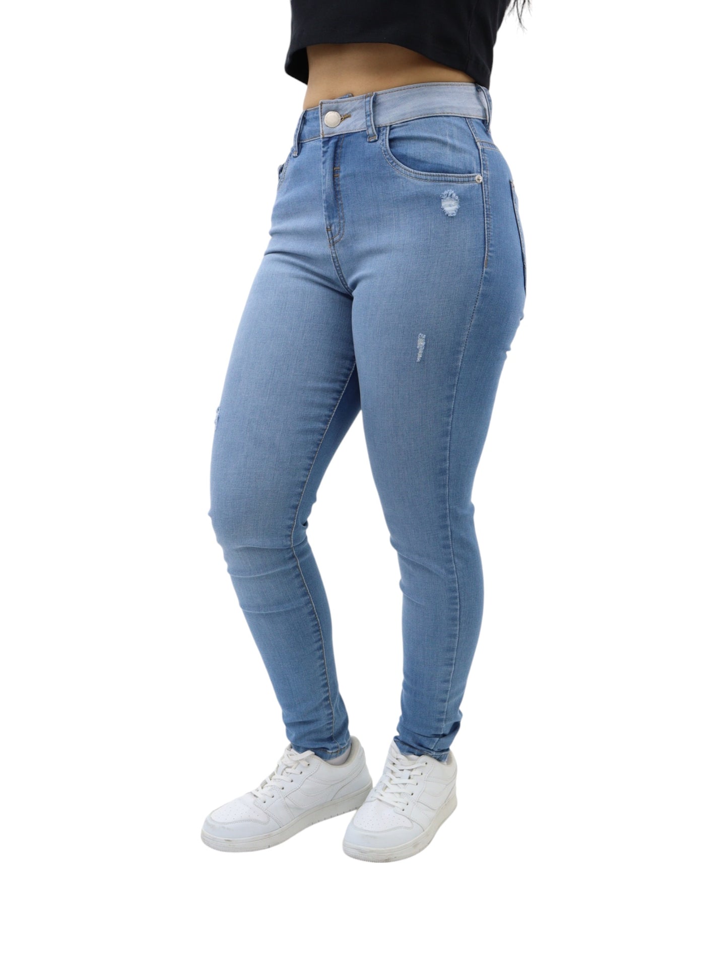 Jeans Skinny-Tiro Alto