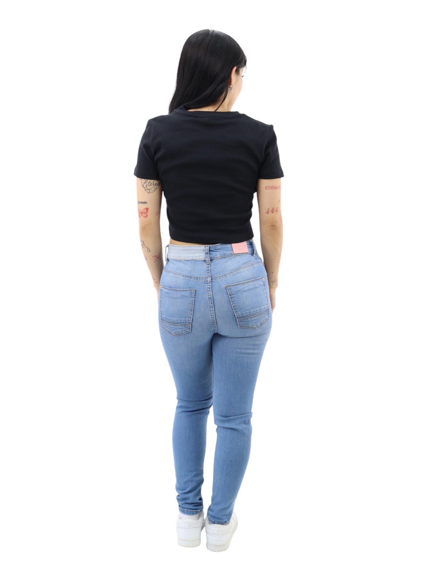 Jeans Skinny-Tiro Alto
