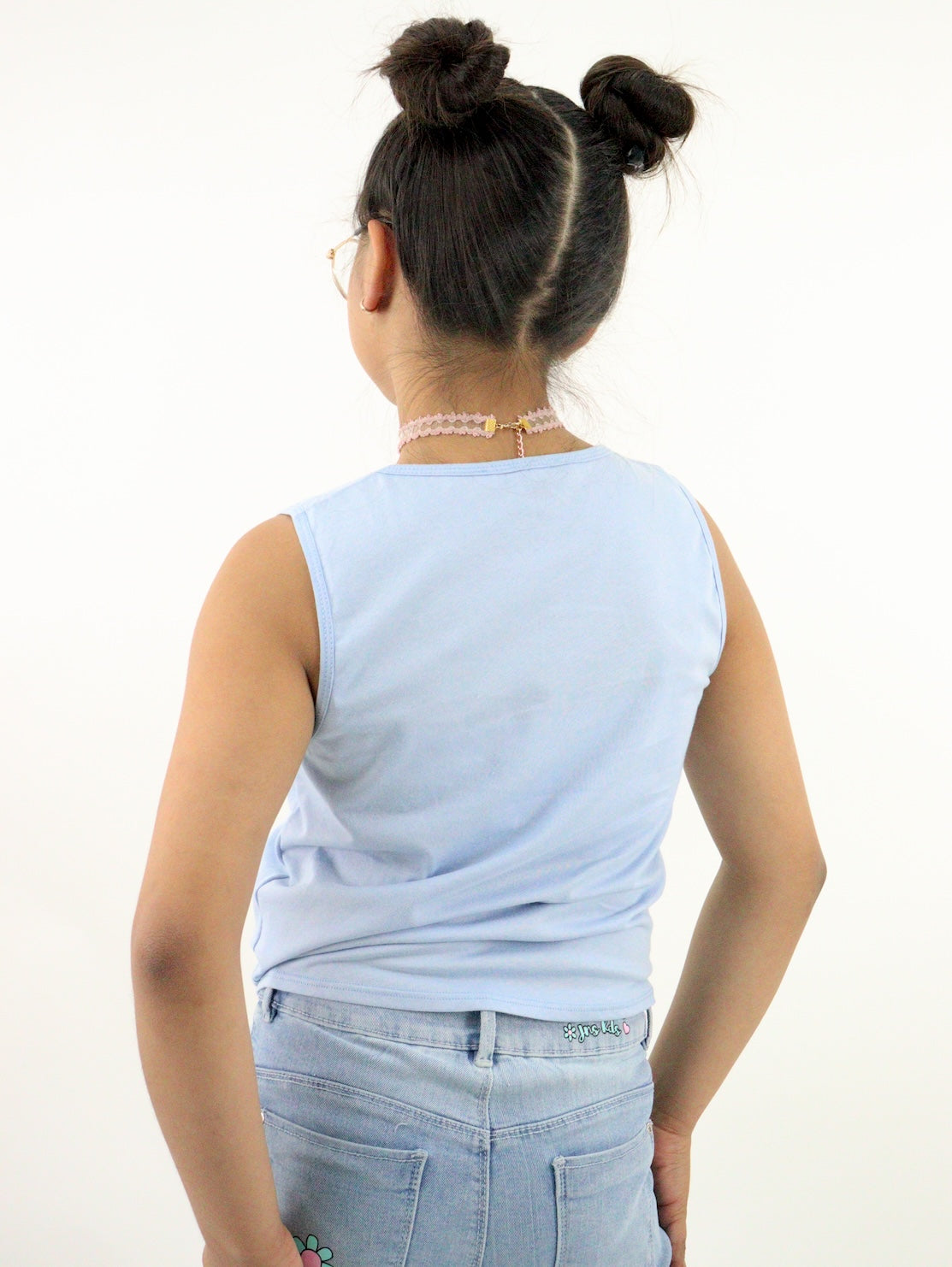 Playera tank de color azul