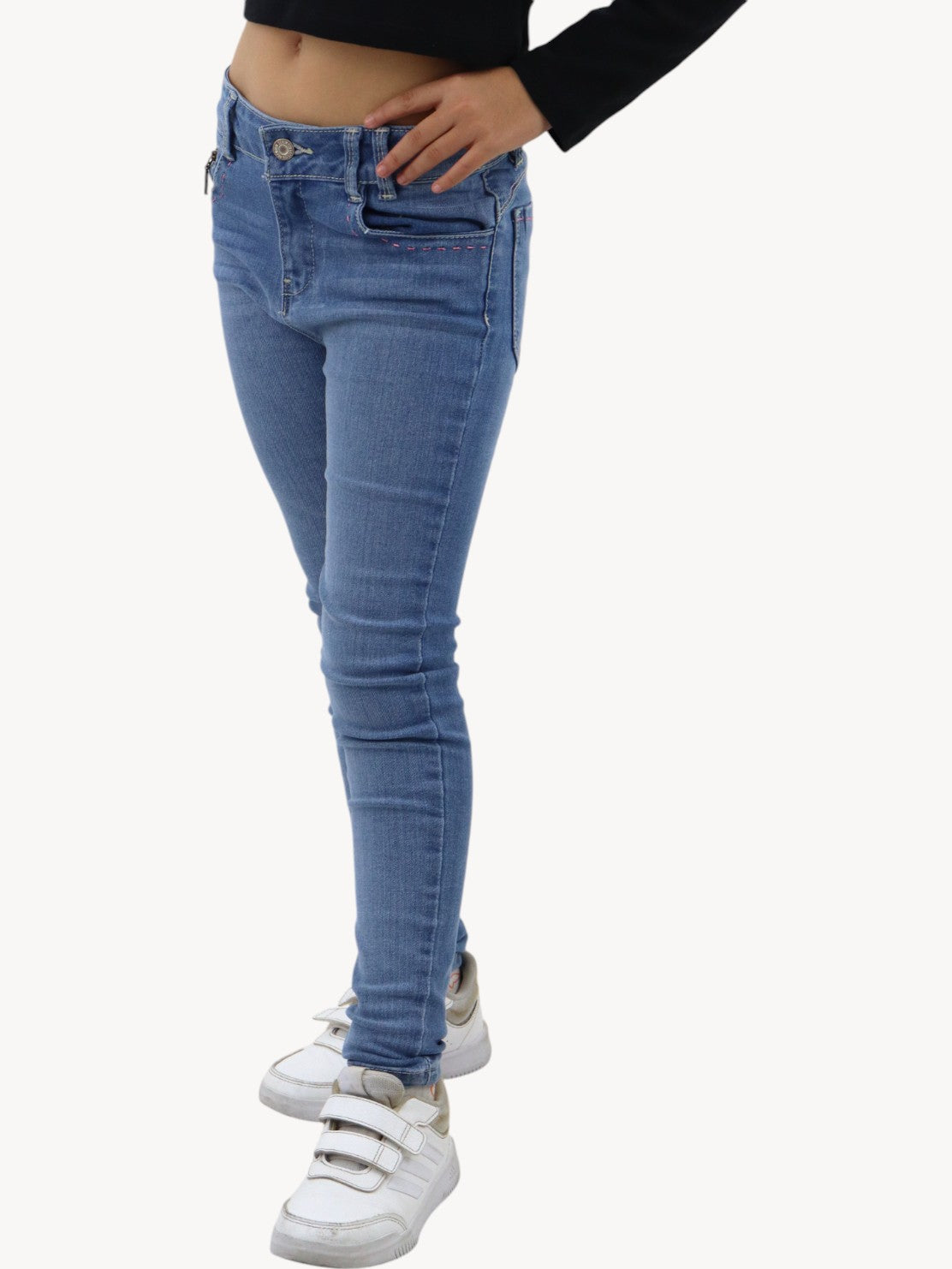 Jeans skinny azul medio