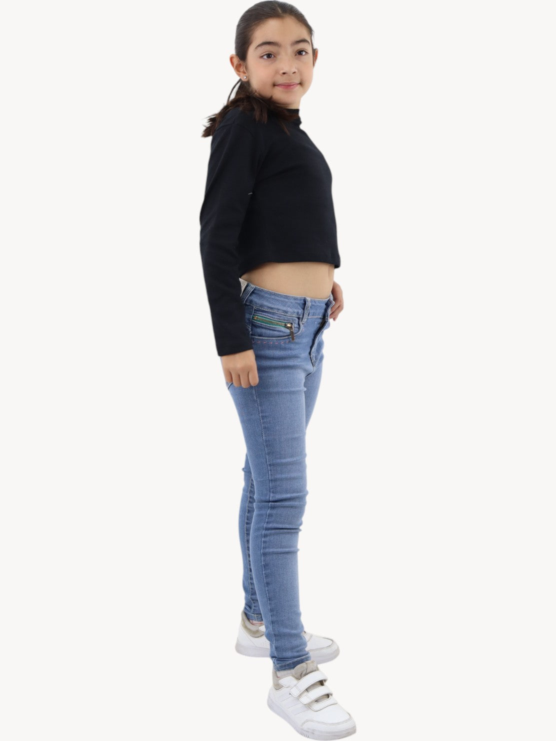 Jeans skinny azul medio