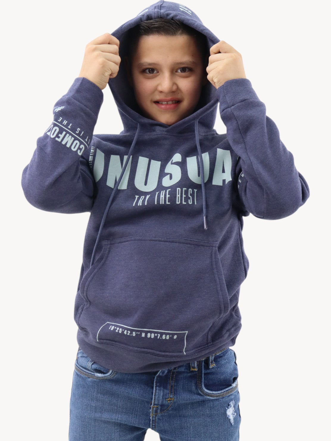 Sudadera con estampado y capucha