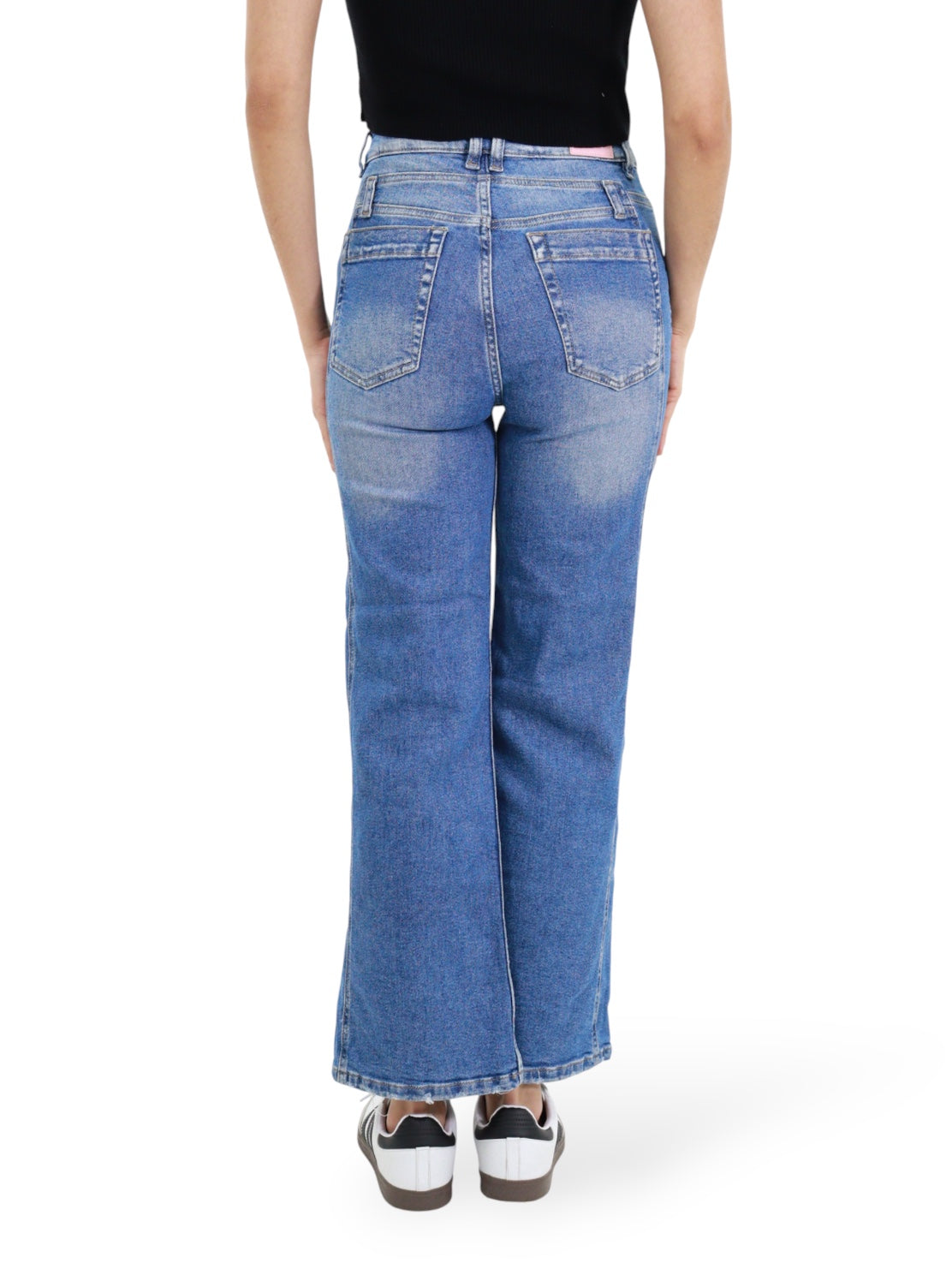 Jeans Wide-Tiro Alto