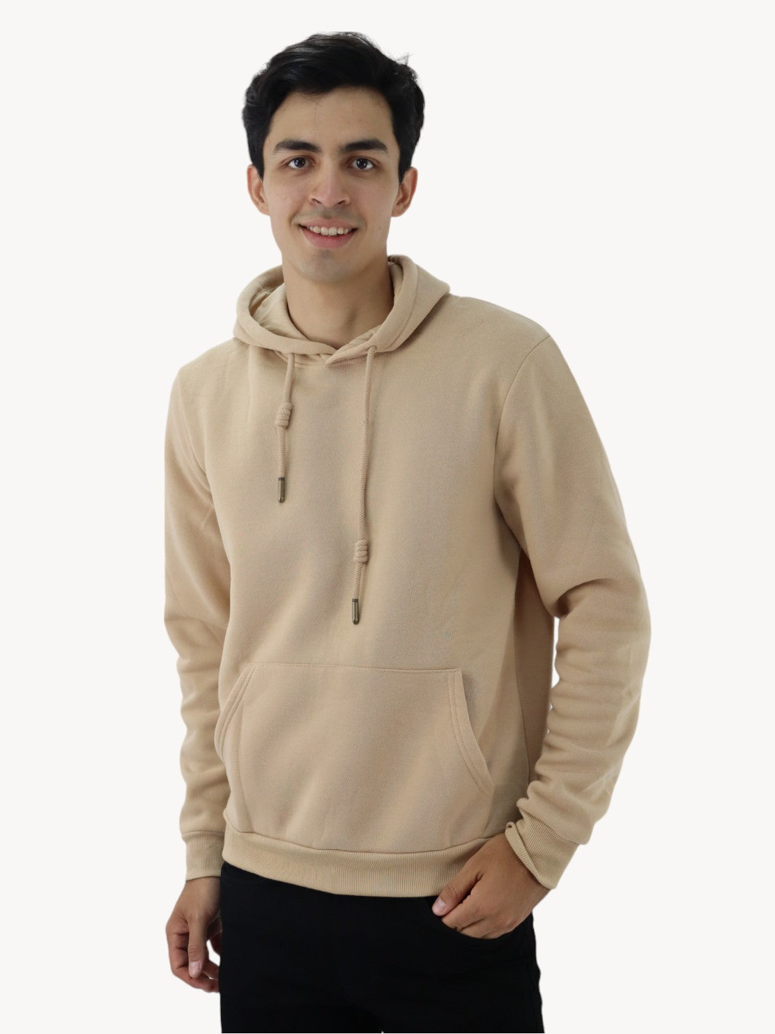 Hoodie unisex beige