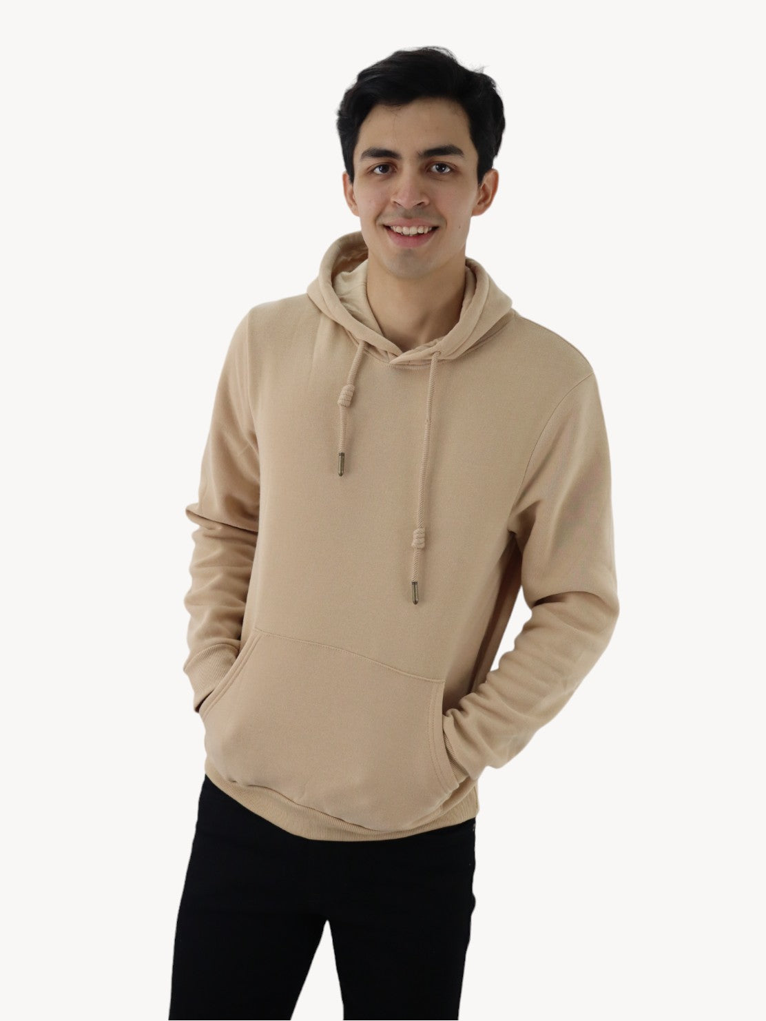 Hoodie unisex beige