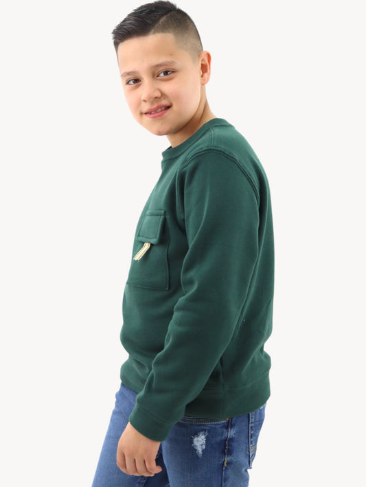 Sudadera cerrada con bolsillo de cartera