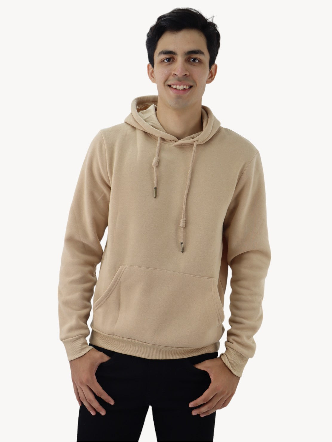 Hoodie unisex beige