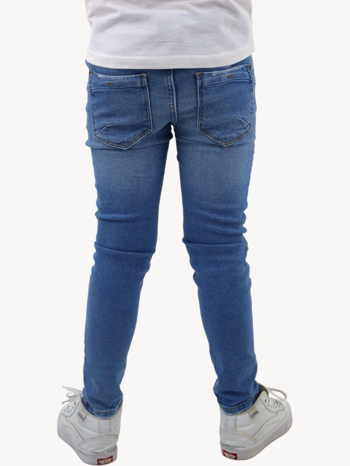 Jeans skinny de tiro alto con cierre de botones