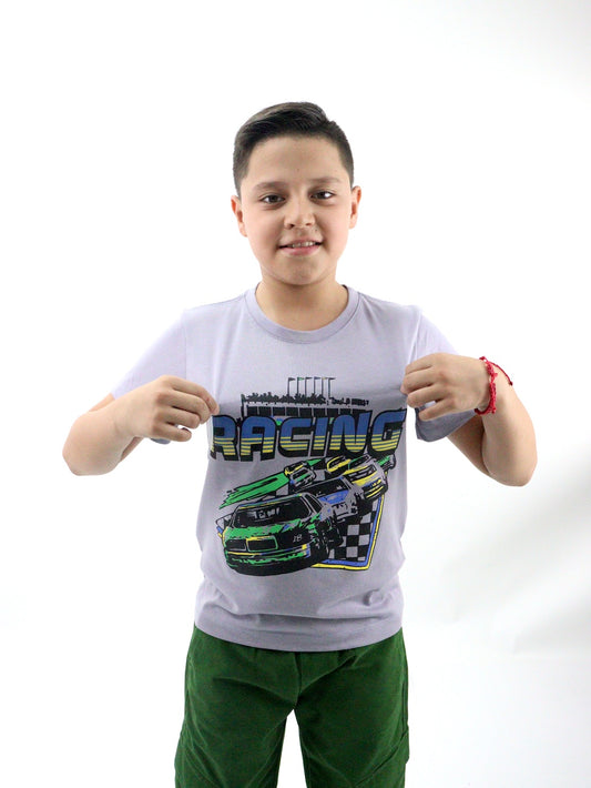 Playera manga corta con estampado