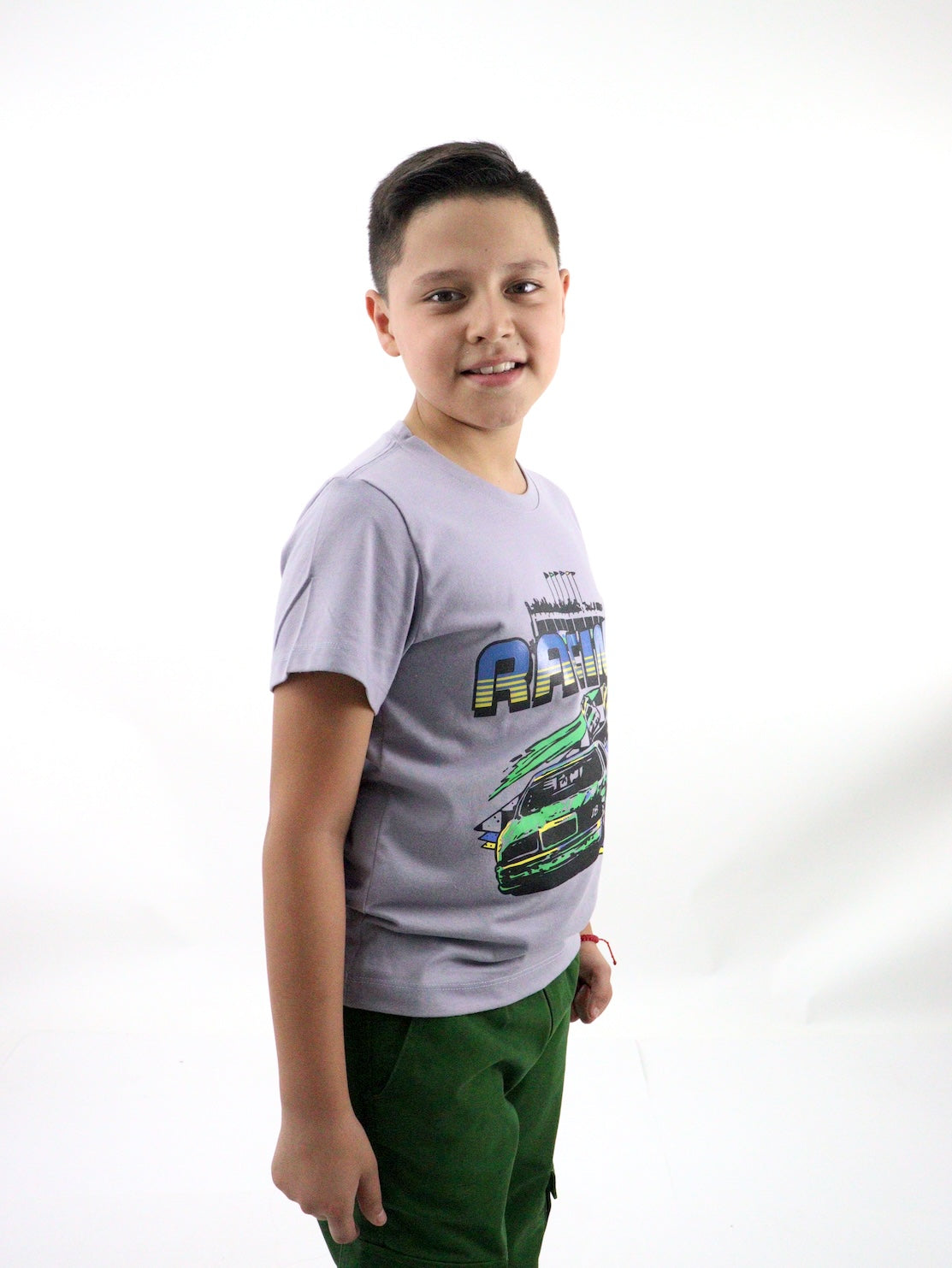 Playera manga corta con estampado