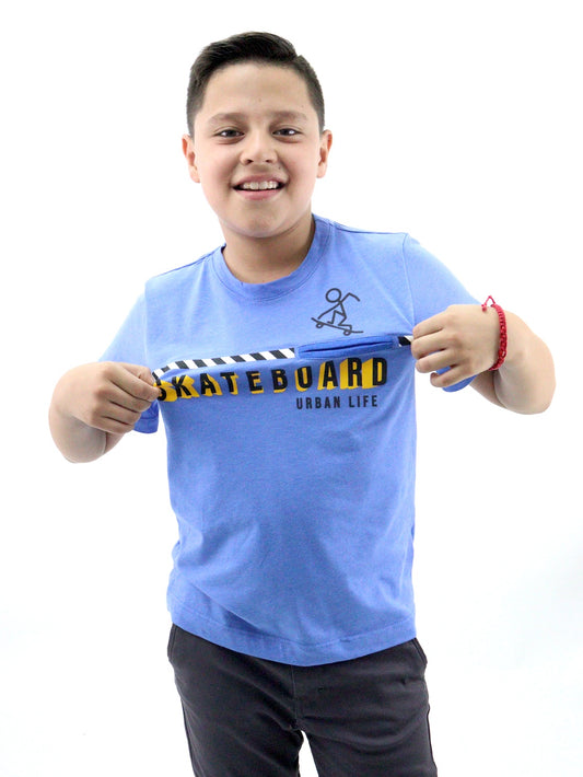 Playera manga corta con estampado