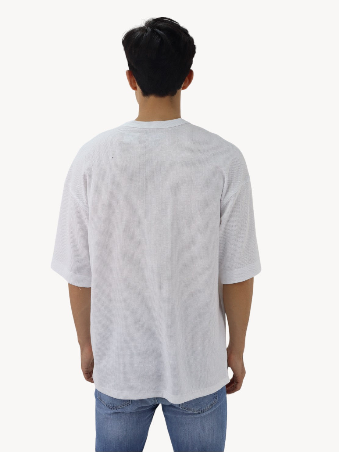 Playera oversize de color blanco