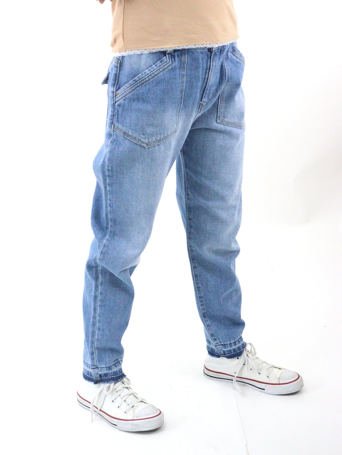 Jeans mom clasic azul medio