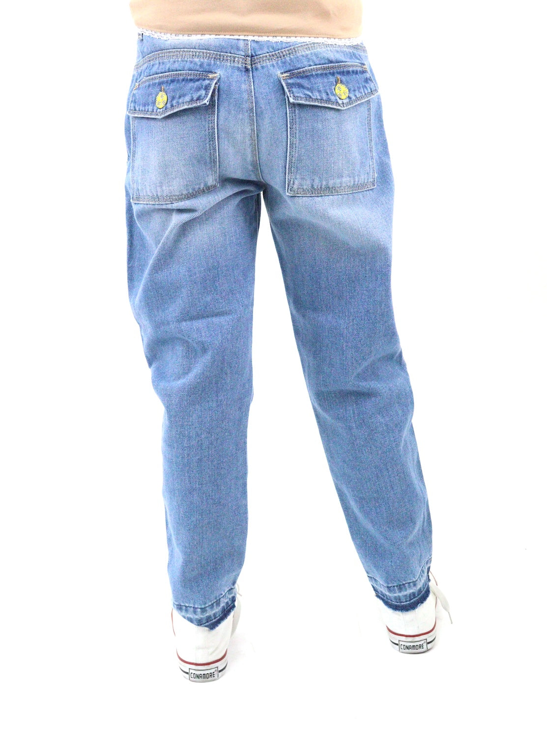 Jeans mom clasic azul medio