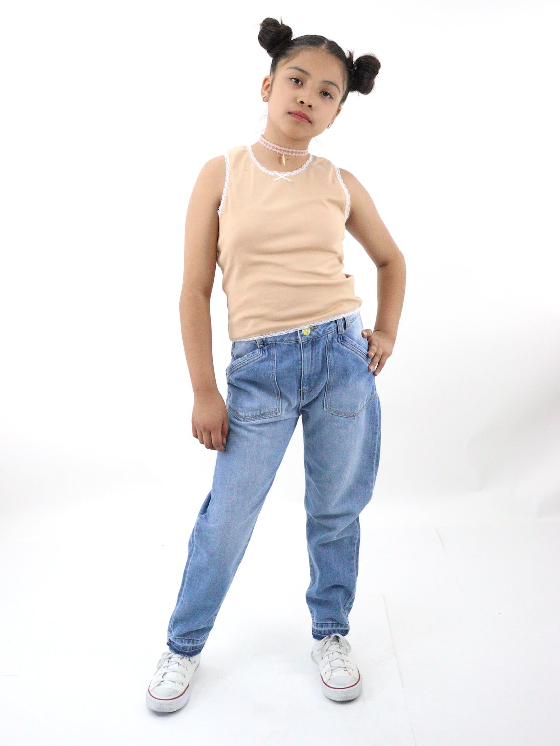 Jeans mom clasic azul medio