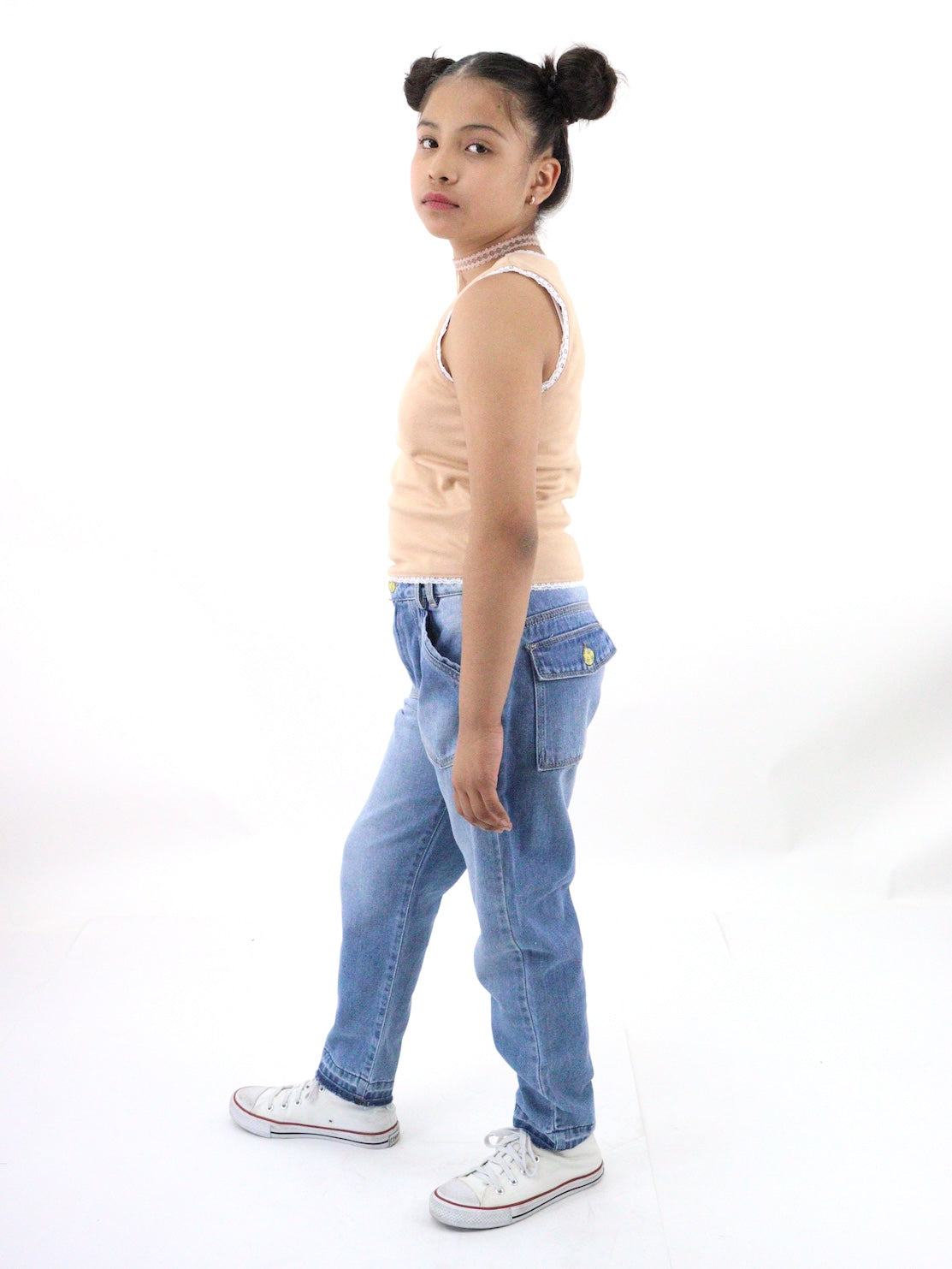 Jeans mom clasic azul medio