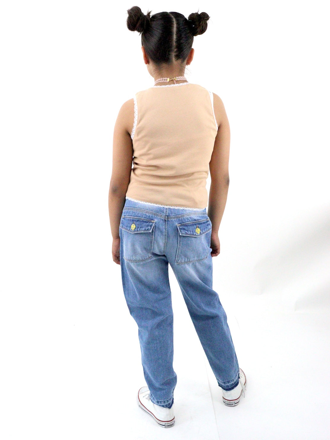 Jeans mom clasic azul medio