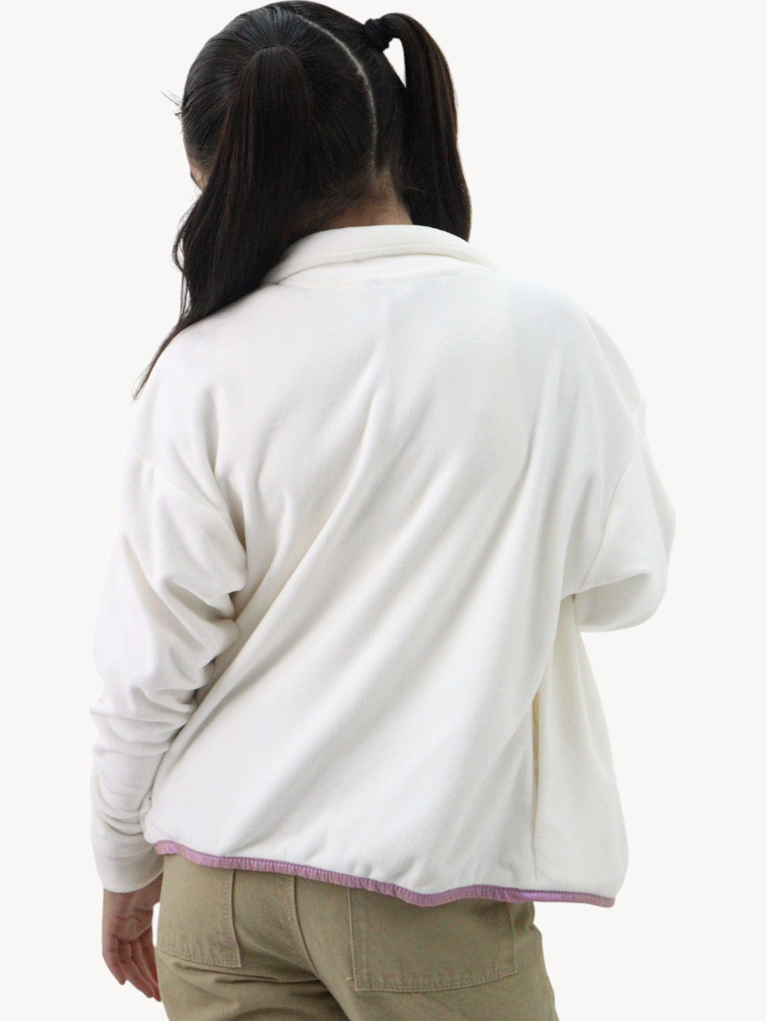 Chamarra de tela afelpada