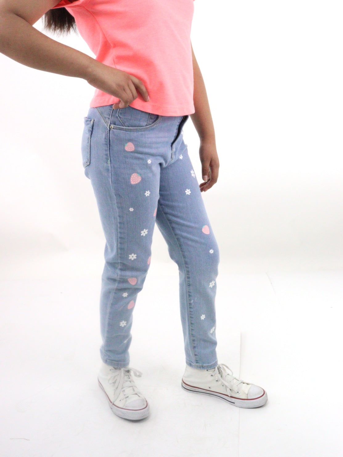 Jeans mom clasic con print floral
