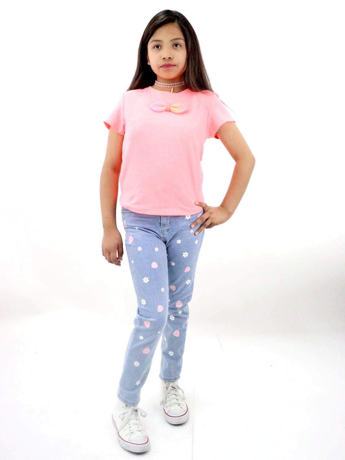 Jeans mom clasic con print floral