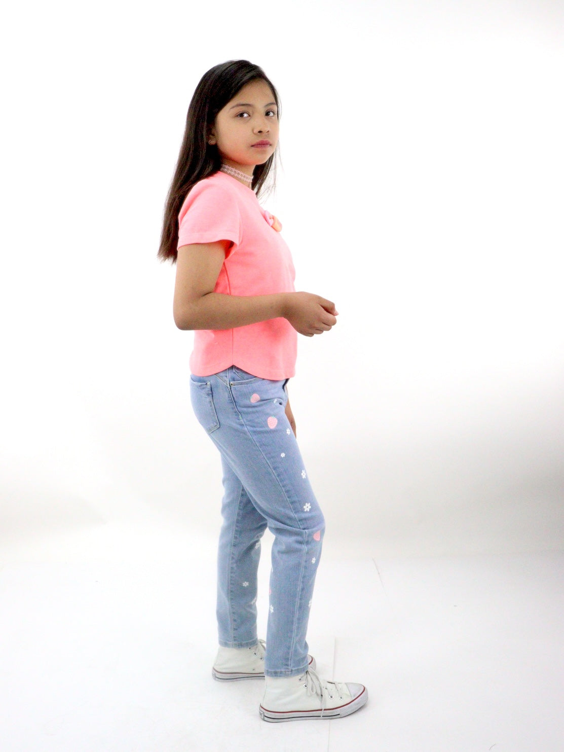 Jeans mom clasic con print floral