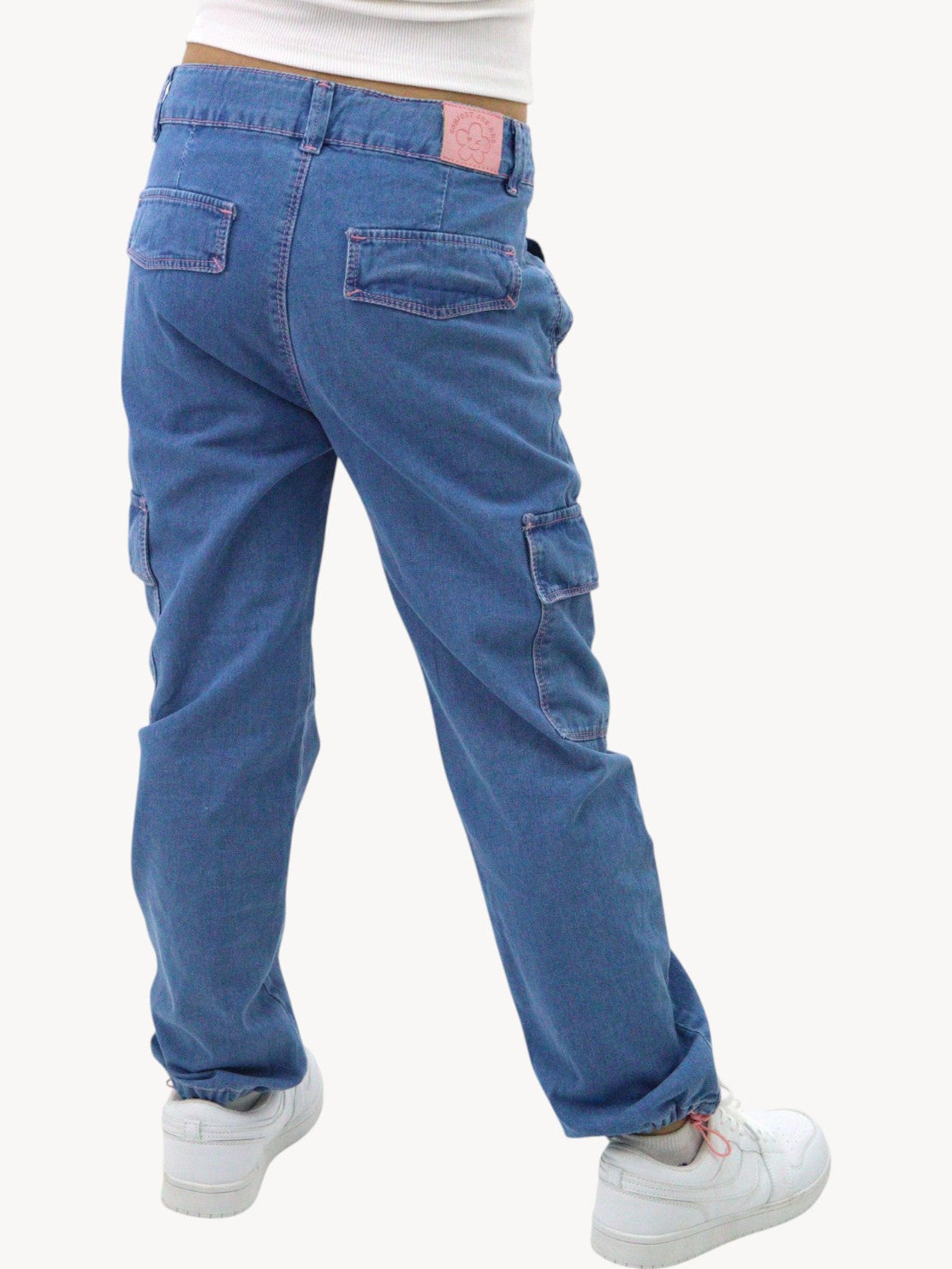 Cargo parachute azul medio