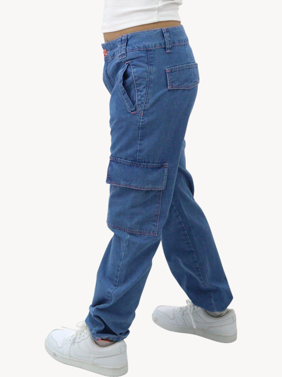 Cargo parachute azul medio