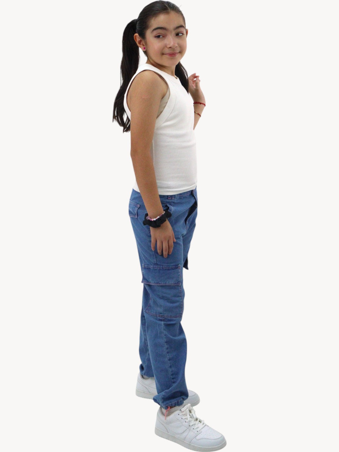 Cargo parachute azul medio