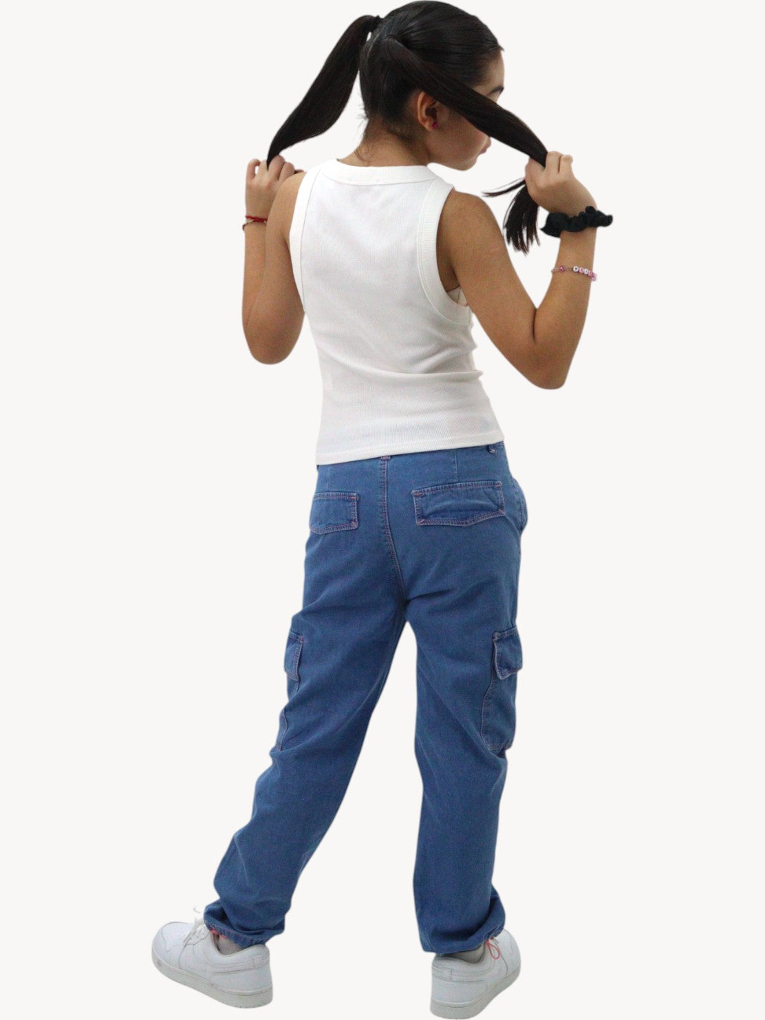 Cargo parachute azul medio