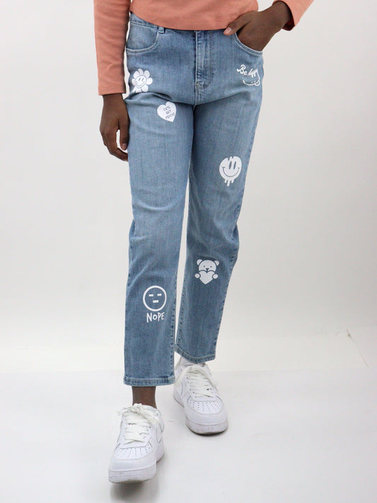 Jeans smiley mom clasic edición especial