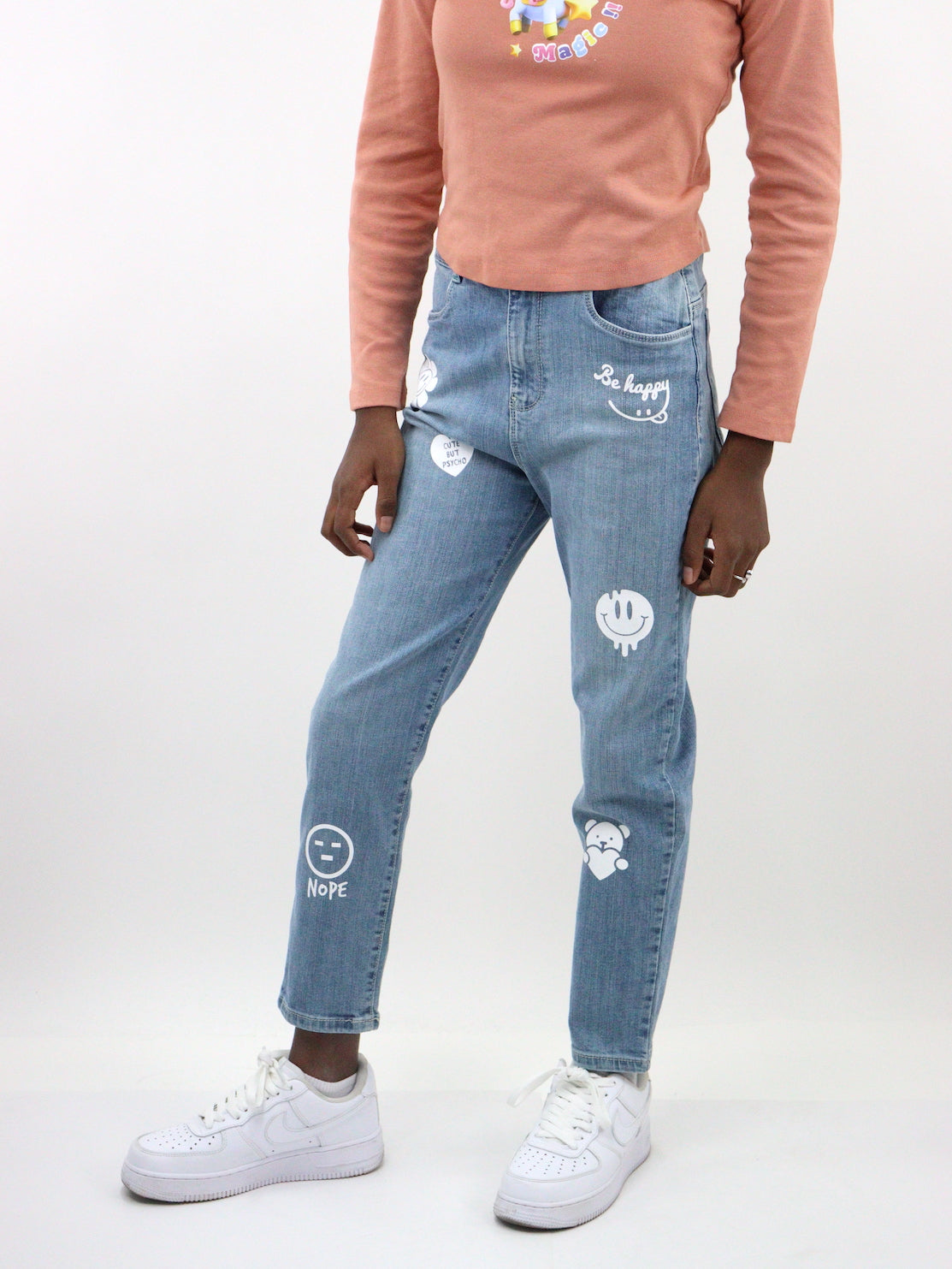 Jeans smiley mom clasic edición especial