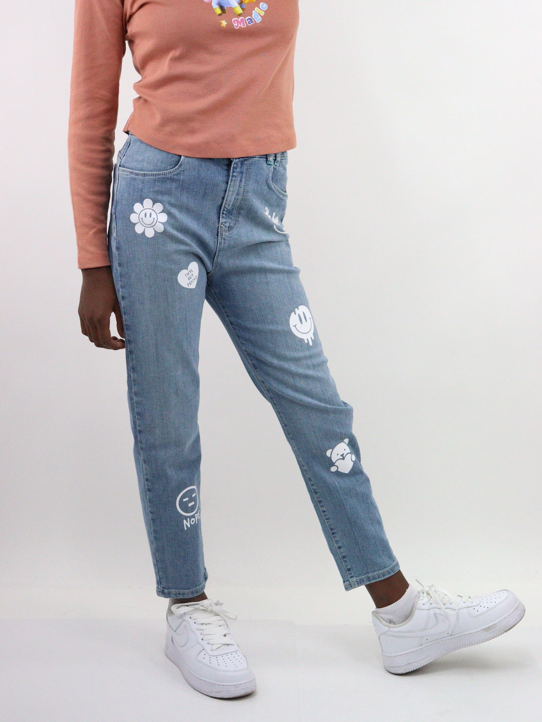 Jeans smiley mom clasic edición especial