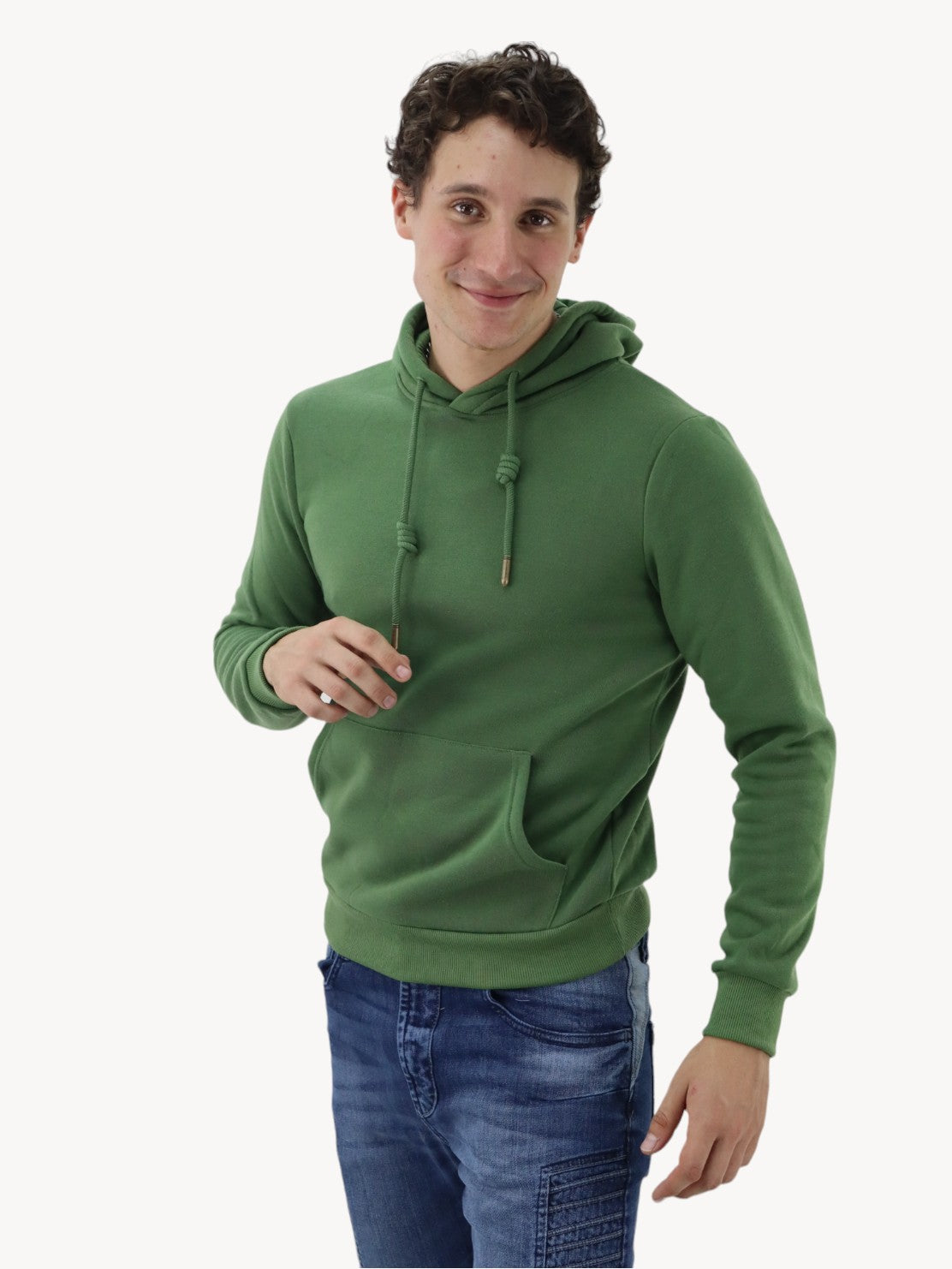 Hoodie unisex verde militar