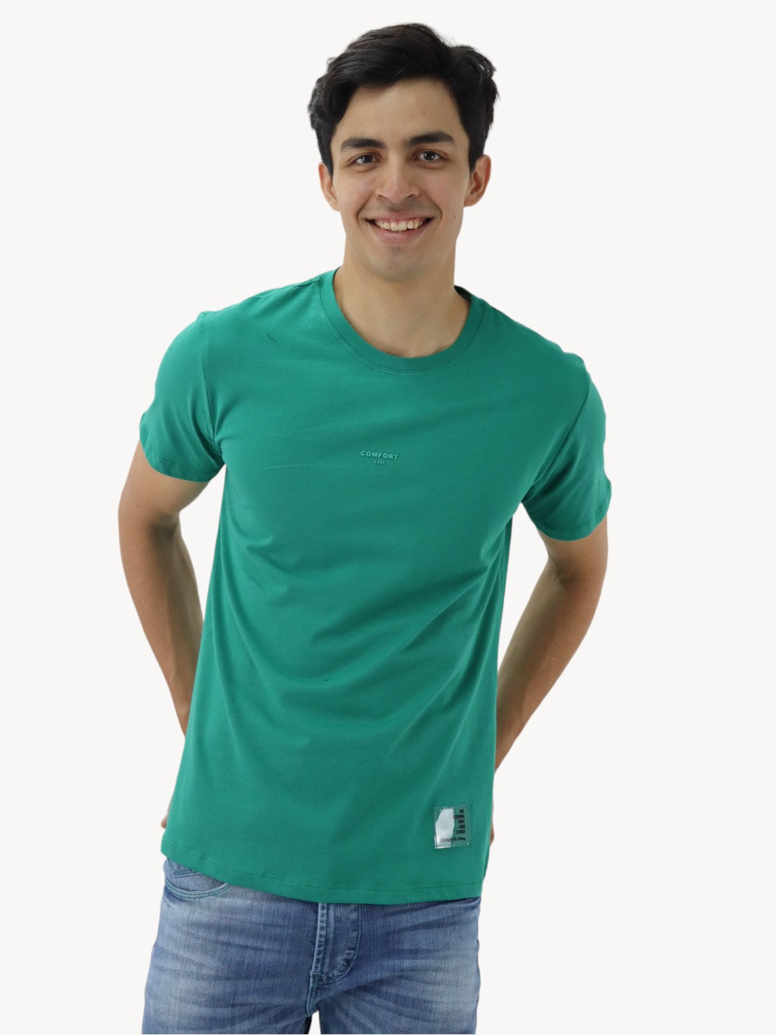 Playera manga corta de color verde