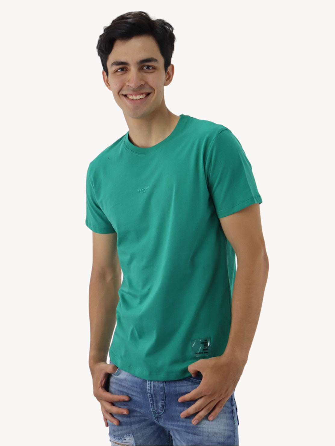 Playera manga corta de color verde