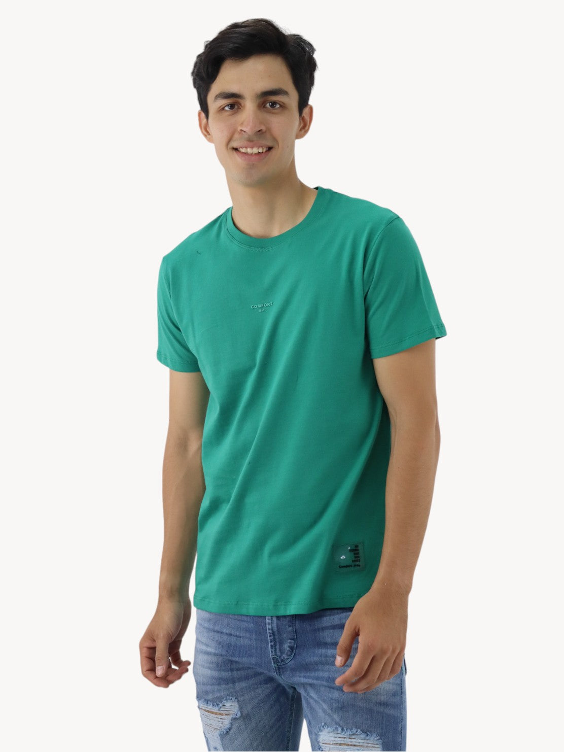 Playera manga corta de color verde