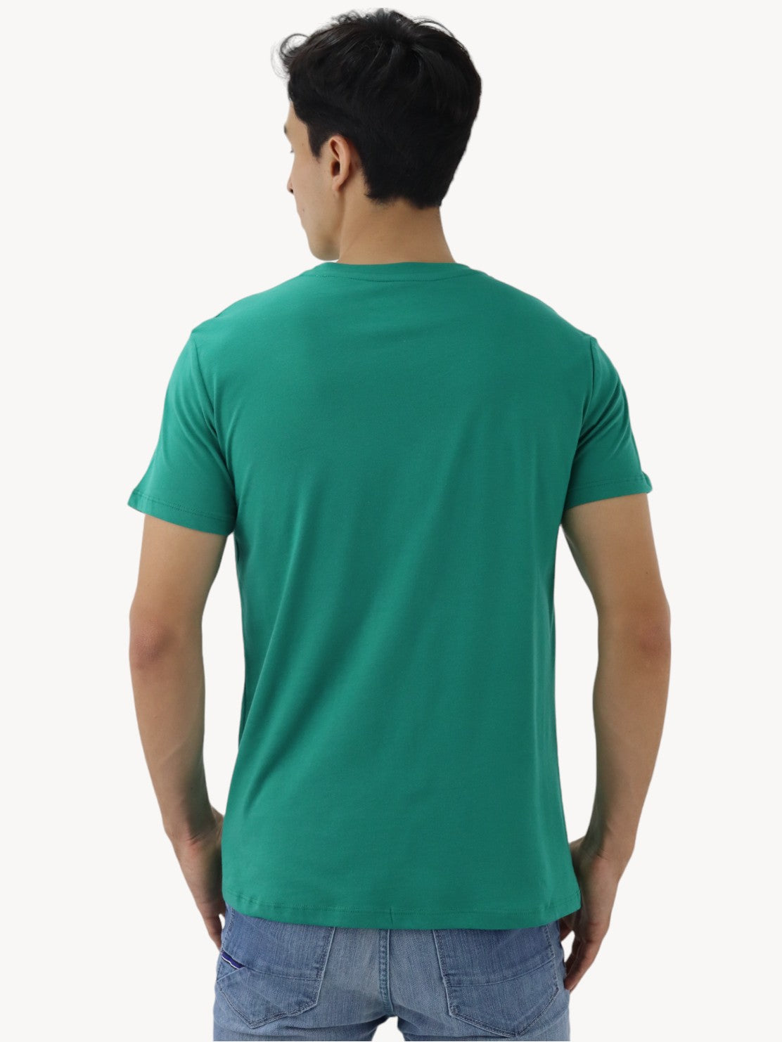 Playera manga corta de color verde
