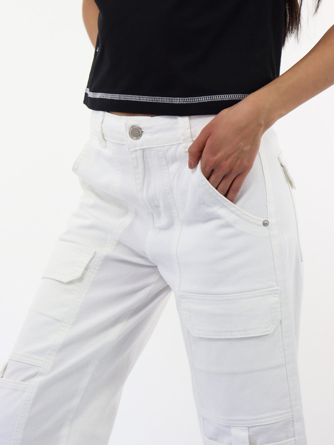 Pantalón Cargo Blanco