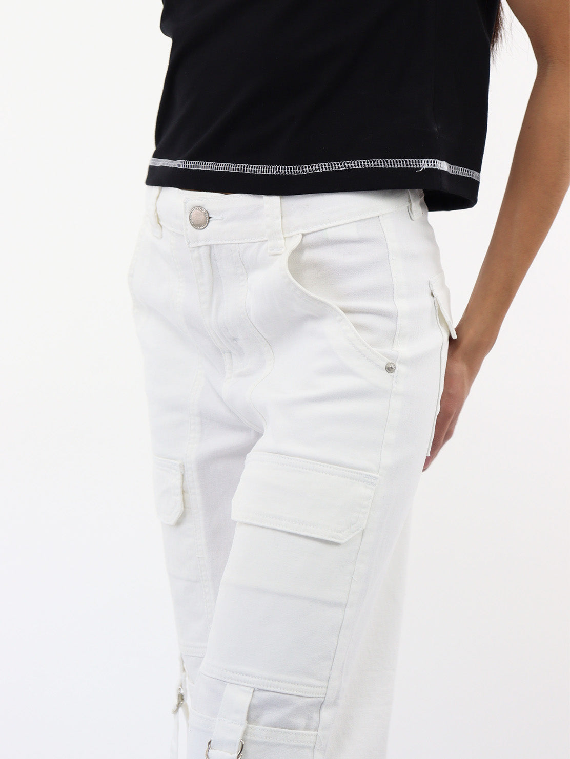 Pantalón Cargo Blanco