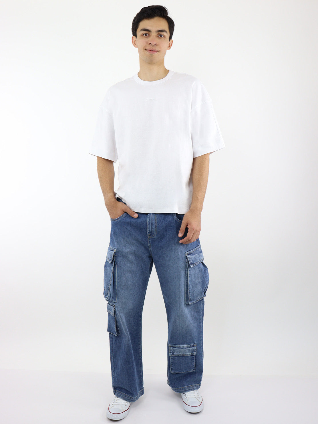 Jeans baggy multipocket