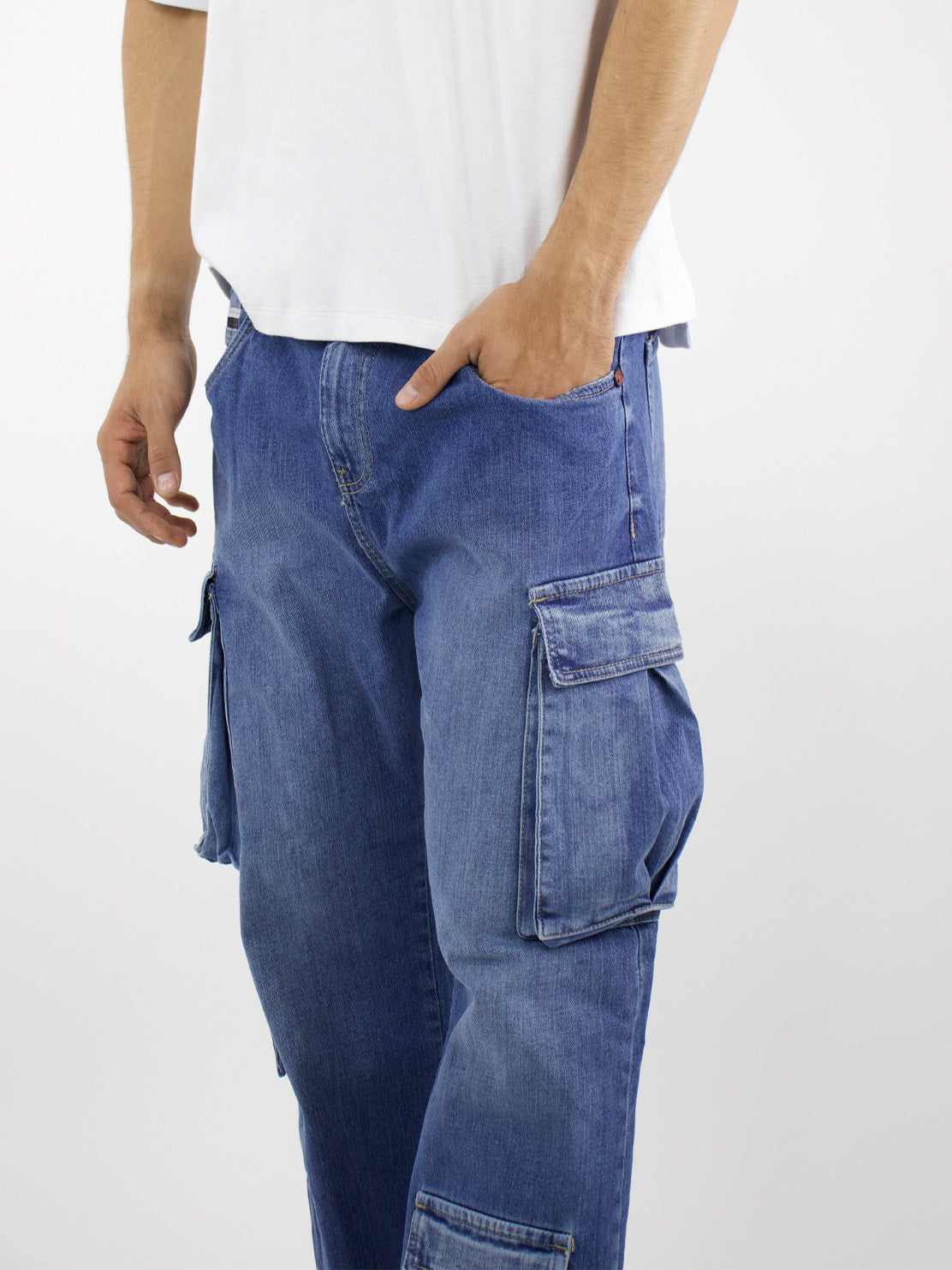 Jeans baggy multipocket