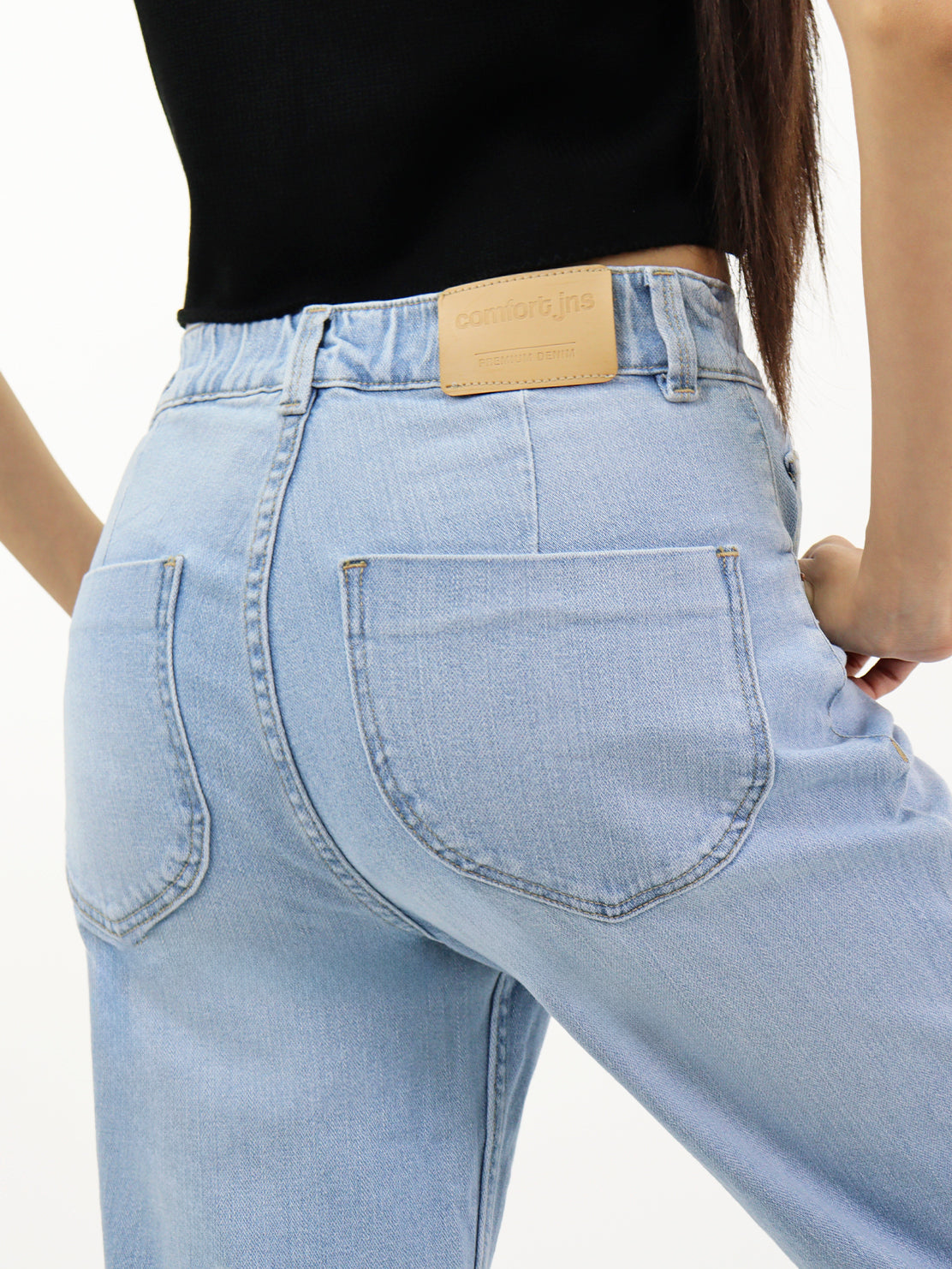 Jeans Baggy-Tiro Alto