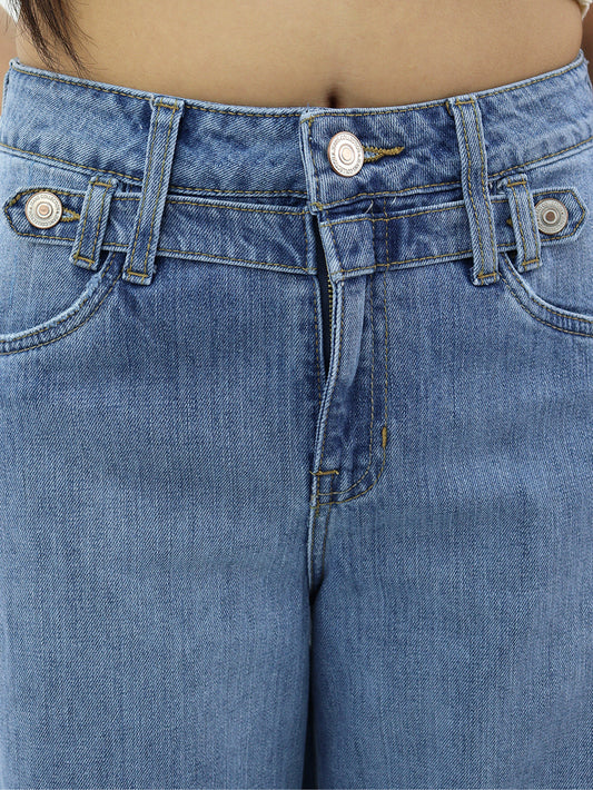 Jeans Baggy-Tiro Alto