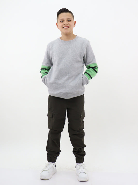 Jogger cargo tipo pants verde militar