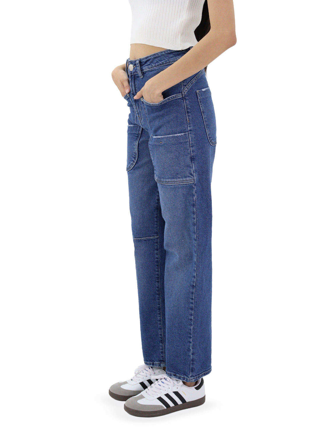 Jeans Baggy Tiro Alto
